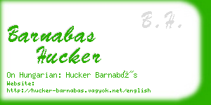 barnabas hucker business card